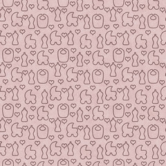 Brown Baby Tile Pattern Repeat Background