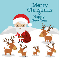 happy merry christmas design 