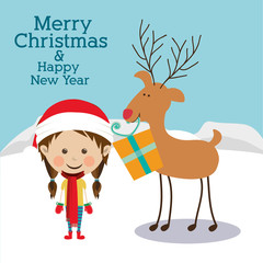 happy merry christmas design 