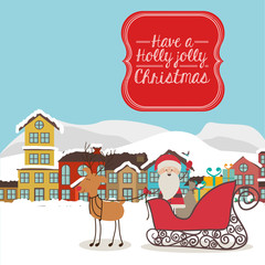 happy merry christmas design 