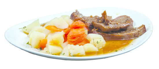 Pork steak with sauce