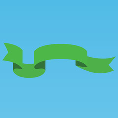 Green ribbon banner