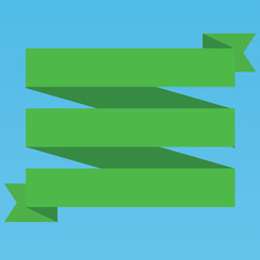 Green ribbon banner