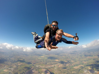 Skydiving tandem take my hands