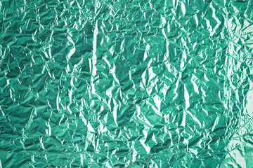 Crumpled foil texture background