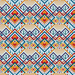 Pattern Tribal Geometric with Sky Blue Background