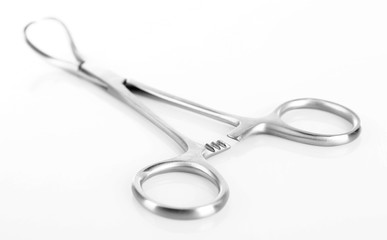 Surgery forceps isolated on white