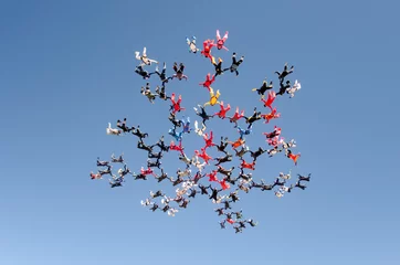  Skydiving big group formation © Mauricio G