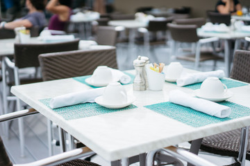 Outdoor sitting in miami restaurant