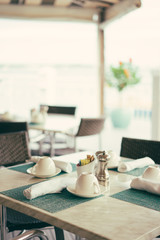 Outdoor sitting in miami restaurant