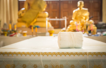 holy thread at coffin