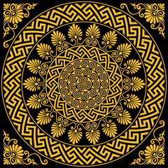 Naklejki  wektor tradycyjny vintage złoty grecki ornament Meander