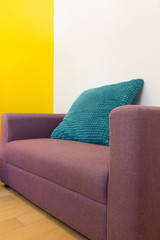 Interior Design: Relaxing colorful living space./ Interior Design: Sofa bed and Cushion in Beauty Living space.
