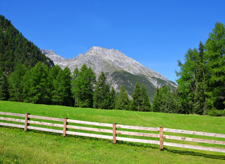 Piz Ela in Switzerland Alps - canton Graubunden.