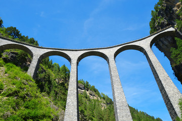 Viaduc de Landwasser à Filisur - canton des Grisons, Suisse