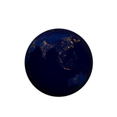 Planet earth night view- Asia