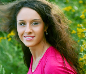 Fototapeta premium Beautiful girl with smile.