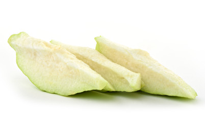 Guava fruit on white background