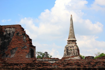 Fototapeta premium Ruins Of Pagoda Under Blue Sky