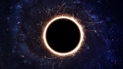 Black hole in space. Elements of this image furnished by NASA - obrazy, fototapety, plakaty