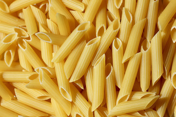Close up of raw pasta