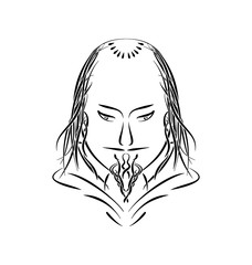 Hand drawn aristocrat cardinal Prince of Church