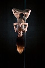 Poledance meditation upside down