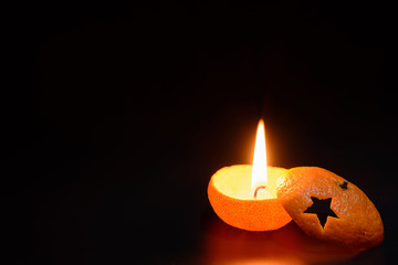 Candle of tangerine