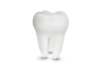 Tooth on a white background