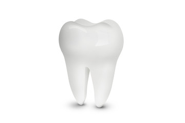 Tooth on a white background