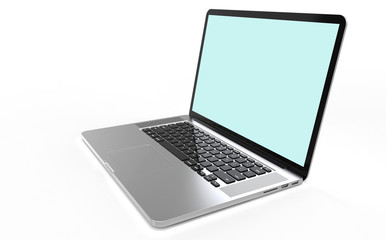 laptop computer on white background
