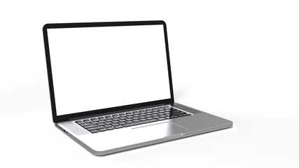 Fotobehang laptop computer on white background © rod5150