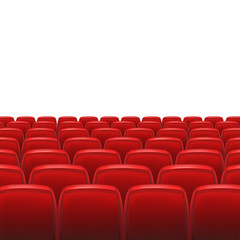 Naklejka premium Red seats with screen