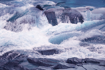 Photography of beautiful waterfall on rocks
