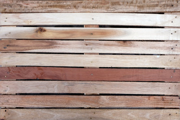 Wooden planks nailed