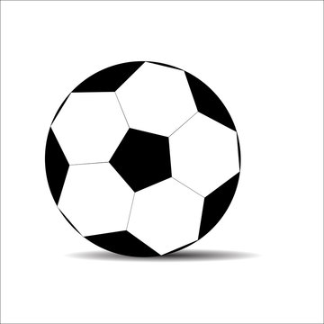 Soccer ball black white