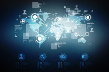 World Map Business background