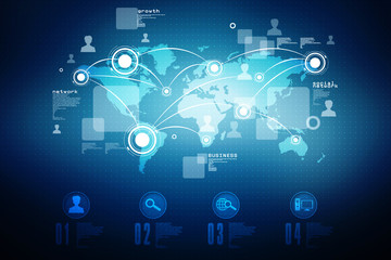 World Map Business background