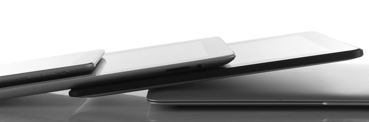 Gadgets isolated on white