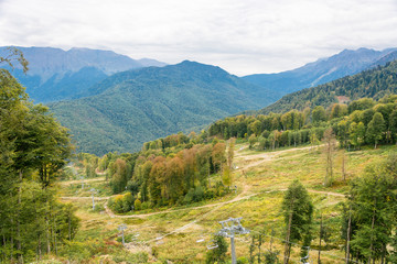 Ski resort Rosa Khutor, Krasnodar region, Russia, October 7, 201