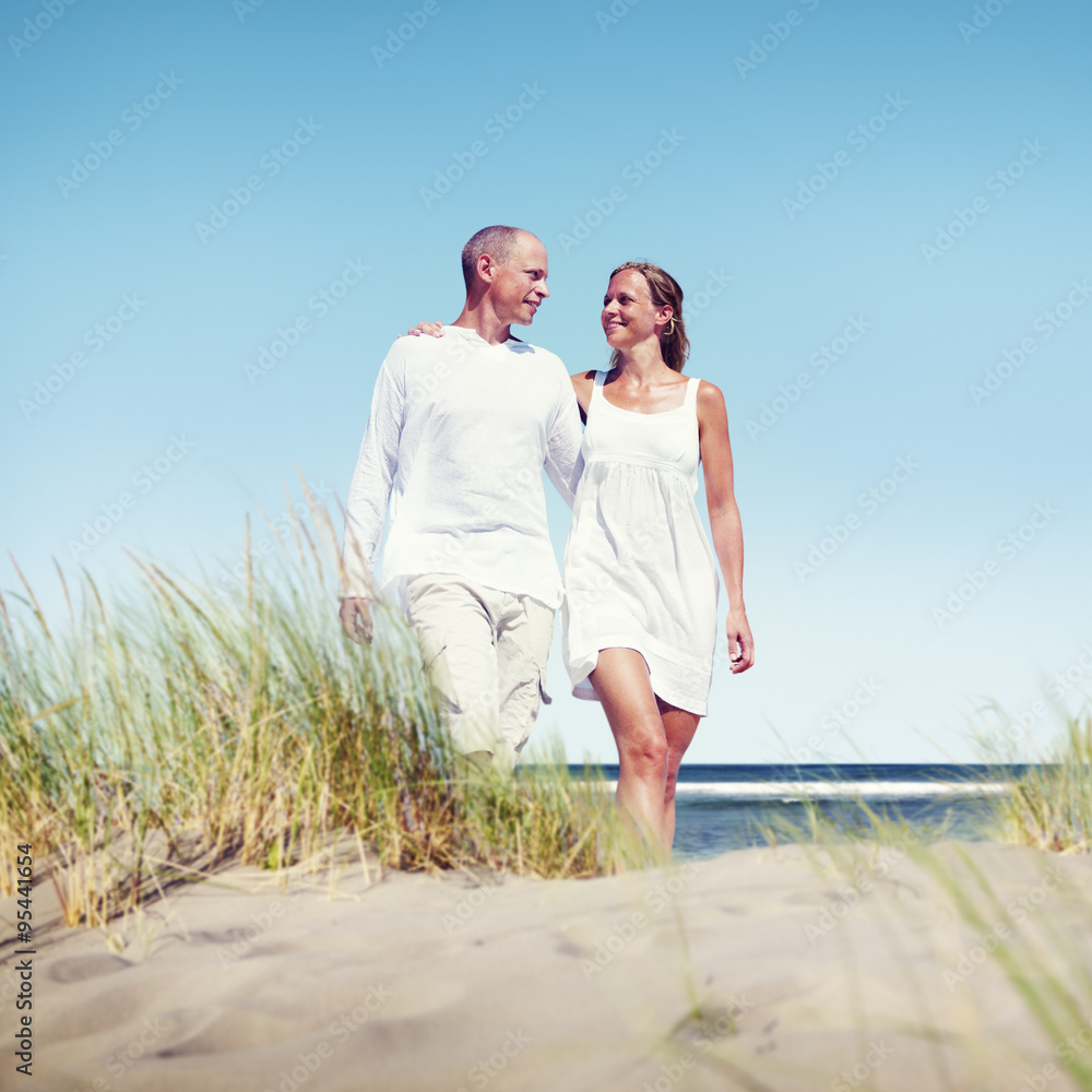 Canvas Prints Couple Love Beach Romance Togetherness Concept