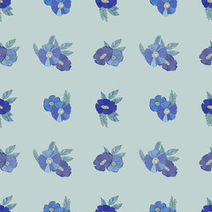 Obraz na płótnie Canvas Blue flowers on white background