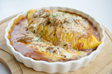 omlette with smoked salmon