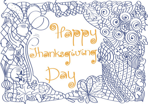 Happy Thanksgiving day. Illustration. Abstract