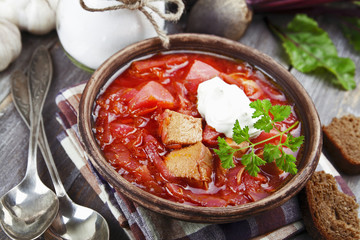 Borsh. Russian traditional dish