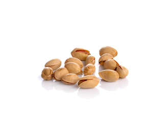 Pistachio nut on white background