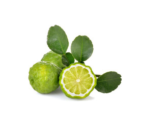 Bergamot fruit on  white background