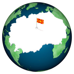 Macedonia Mondo_001
Profilo ,confini e bandiera  della nazione con il mondo sullo sfondo.
