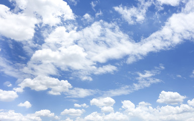 Cloud and Blue sky with sun ray ,Natural background