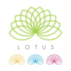 Lotus Flower Abstract Logo Design